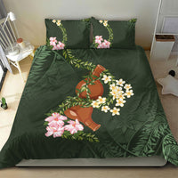 Aloha Hawaii Ipu Gourd Mix Maile Lei Bedding Set Sage Green LT7 - Polynesian Pride