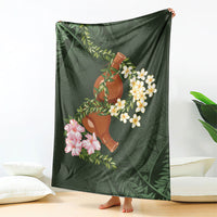 Aloha Hawaii Ipu Gourd Mix Maile Lei Blanket Sage Green LT7 - Polynesian Pride