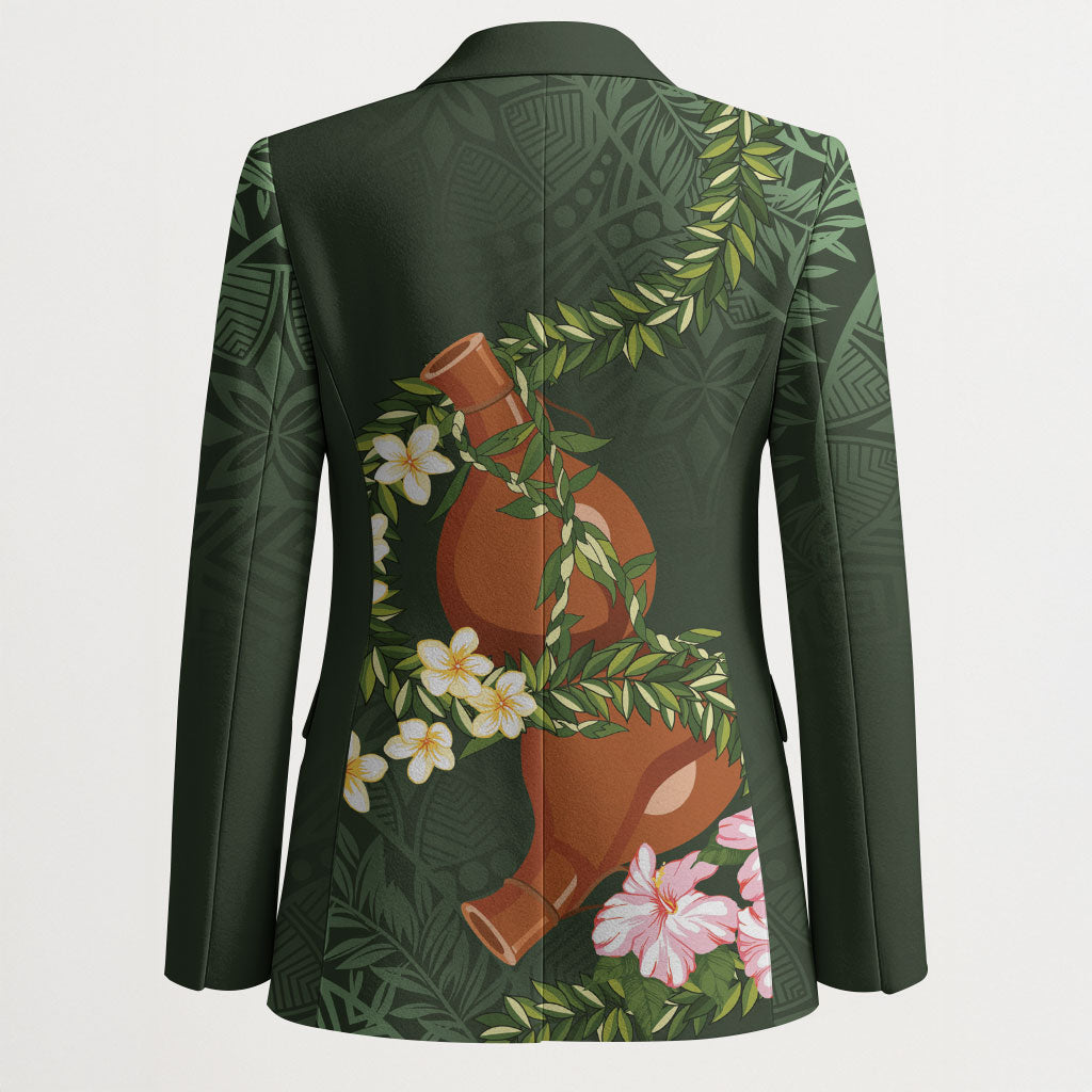 Aloha Hawaii Ipu Gourd Mix Maile Lei Blazer Sage Green LT7 - Polynesian Pride