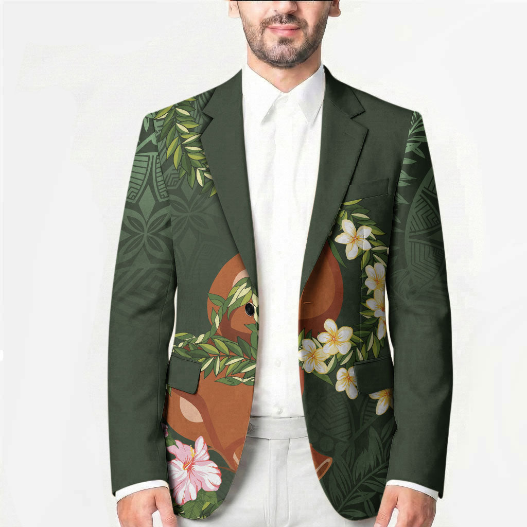 Aloha Hawaii Ipu Gourd Mix Maile Lei Blazer Sage Green LT7 - Polynesian Pride