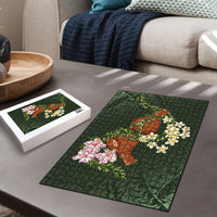 Aloha Hawaii Ipu Gourd Mix Maile Lei Puzzle Sage Green LT7 - Polynesian Pride