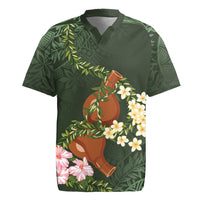 Aloha Hawaii Ipu Gourd Mix Maile Lei Rugby Jersey Sage Green LT7 Sage Green - Polynesian Pride