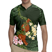 Aloha Hawaii Ipu Gourd Mix Maile Lei Rugby Jersey Sage Green LT7 - Polynesian Pride