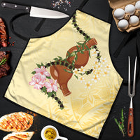 Aloha Hawaii Ipu Gourd Mix Kukui Nut Lei Apron Lemon Yellow LT7 Lemon Yellow - Polynesian Pride