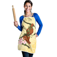 Aloha Hawaii Ipu Gourd Mix Kukui Nut Lei Apron Lemon Yellow LT7 - Polynesian Pride