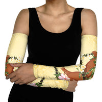 Aloha Hawaii Ipu Gourd Mix Kukui Nut Lei Arm Sleeves Lemon Yellow LT7 - Polynesian Pride