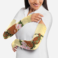 Aloha Hawaii Ipu Gourd Mix Kukui Nut Lei Arm Sleeves Lemon Yellow LT7 - Polynesian Pride