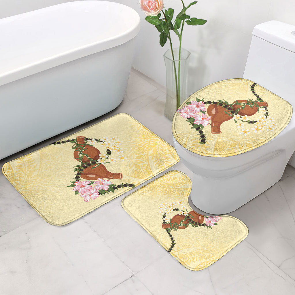 Aloha Hawaii Ipu Gourd Mix Kukui Nut Lei Bathroom Set Lemon Yellow LT7 - Polynesian Pride