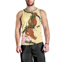 Aloha Hawaii Ipu Gourd Mix Kukui Nut Lei Men Tank Top Lemon Yellow LT7 - Polynesian Pride
