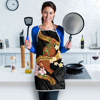 Aloha Hawaii Ipu Gourd Mix ʻĀkulikuli Lei Apron Obsidian Black LT7 - Polynesian Pride