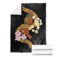 Aloha Hawaii Ipu Gourd Mix ʻĀkulikuli Lei Blanket Obsidian Black LT7 - Polynesian Pride