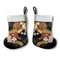 Aloha Hawaii Ipu Gourd Mix ʻĀkulikuli Lei Christmas Stocking Obsidian Black LT7 - Polynesian Pride