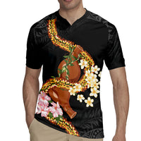 Aloha Hawaii Ipu Gourd Mix ʻĀkulikuli Lei Rugby Jersey Obsidian Black LT7 - Polynesian Pride