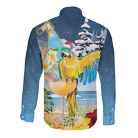 Funny Tropical Christmas Long Sleeve Button Shirt Tis The Season To Get Tipsy LT7 - Polynesian Pride