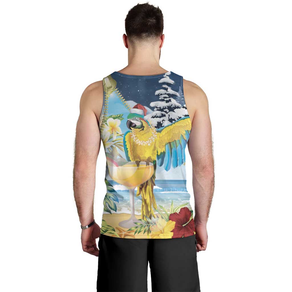 Funny Tropical Christmas Men Tank Top Tis The Season To Get Tipsy