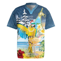 Funny Tropical Christmas Rugby Jersey Tis The Season To Get Tipsy LT7 Colorful - Polynesian Pride