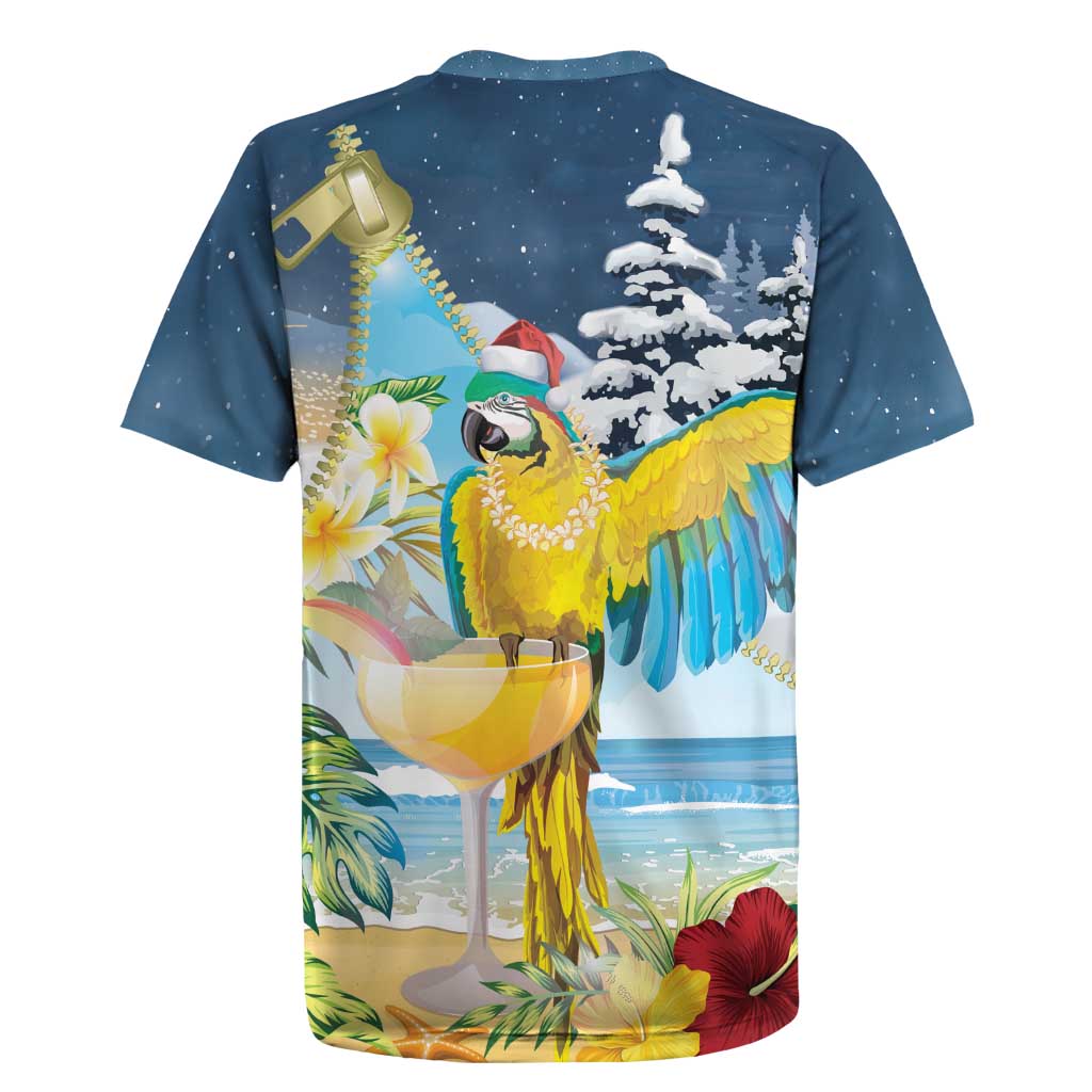 Funny Tropical Christmas Rugby Jersey Tis The Season To Get Tipsy LT7 - Polynesian Pride