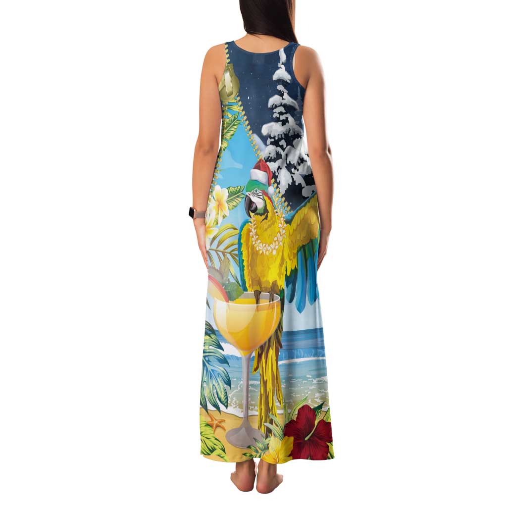 Funny Tropical Christmas Tank Maxi Dress Tis The Season To Get Tipsy LT7 - Polynesian Pride