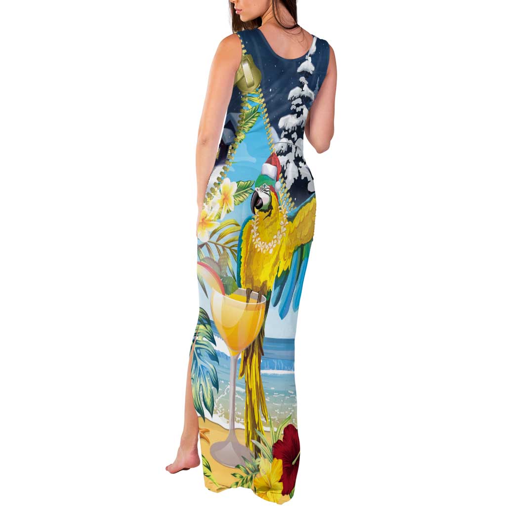 Funny Tropical Christmas Tank Maxi Dress Tis The Season To Get Tipsy LT7 - Polynesian Pride
