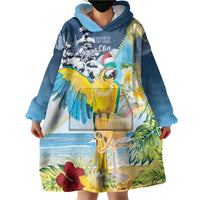 Funny Tropical Christmas Wearable Blanket Hoodie Tis The Season To Get Tipsy