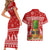 Hawaii Pineapple Christmas Couples Matching Short Sleeve Bodycon Dress and Hawaiian Shirt Mele Kalikimaka LT7 - Polynesian Pride