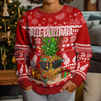 Hawaii Pineapple Christmas Kid Ugly Christmas Sweater Mele Kalikimaka LT7 - Polynesian Pride