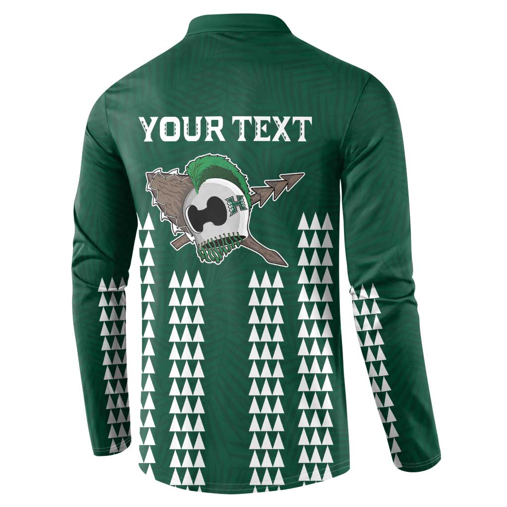 Hawaii Rainbow Warriors Personalized Button Sweatshirt Kakau Ikakai Laau Pama