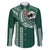 Hawaii Rainbow Warriors Personalized Family Matching Off The Shoulder Long Sleeve Dress and Hawaiian Shirt Kakau Ikakai Laau Pama
