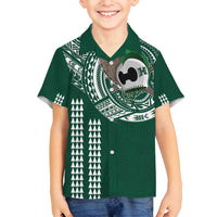 Hawaii Rainbow Warriors Personalized Family Matching Off Shoulder Maxi Dress and Hawaiian Shirt Kakau Ikakai Laau Pama