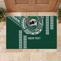 Hawaii Rainbow Warriors Personalized Rubber Doormat Kakau Ikakai Laau Pama
