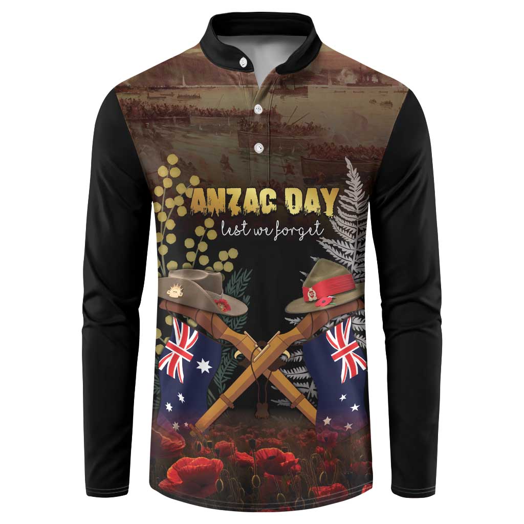 Australia - New Zealand ANZAC Button Sweatshirt Gallipoli ANZAC Cove Landing