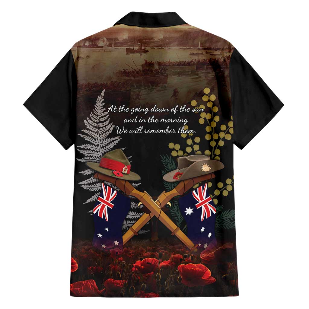 Australia - New Zealand ANZAC Family Matching Short Sleeve Bodycon Dress and Hawaiian Shirt Gallipoli ANZAC Cove Landing