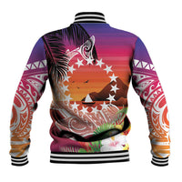 Kia Orana Cook Islands Baseball Jacket Sunset Dream LT7 - Polynesian Pride
