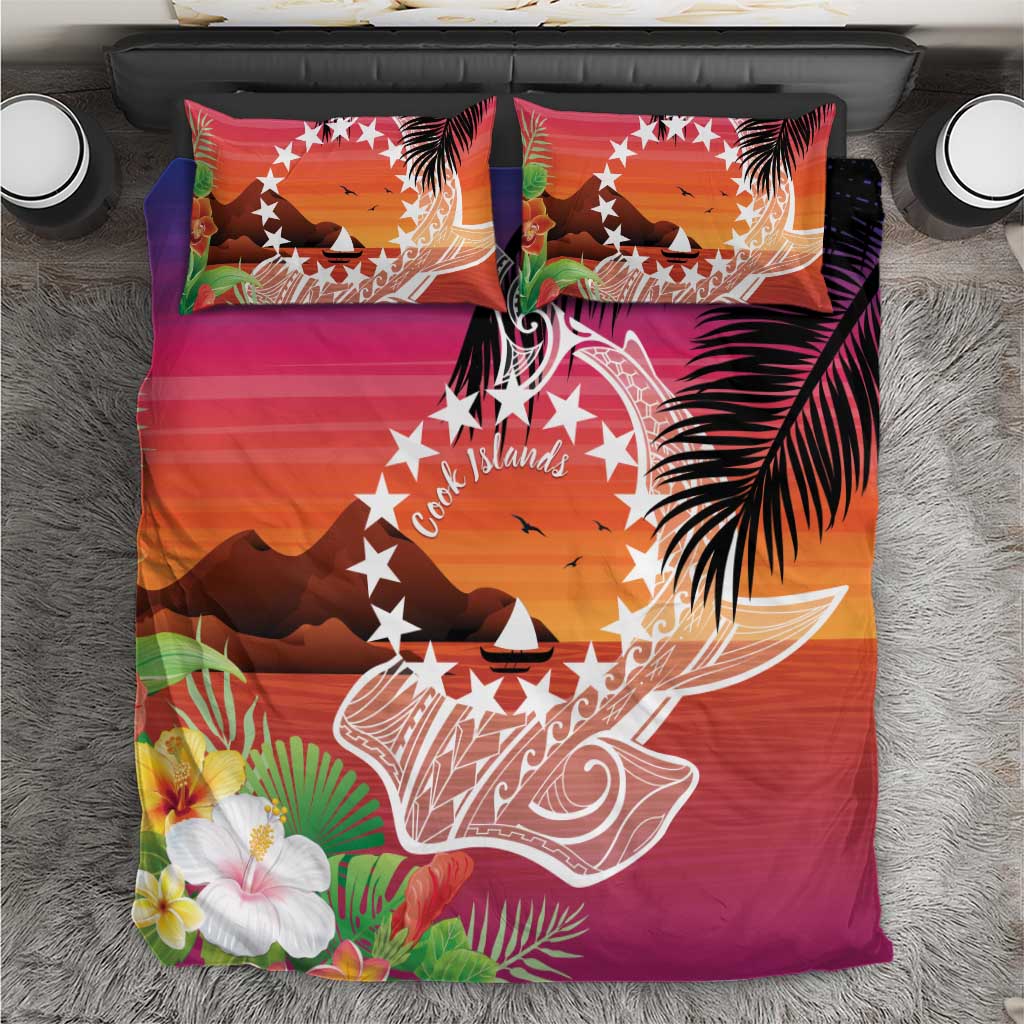 Kia Orana Cook Islands Bedding Set Sunset Dream LT7 Art - Polynesian Pride
