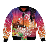 Kia Orana Cook Islands Bomber Jacket Sunset Dream LT7 Unisex Art - Polynesian Pride