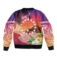 Kia Orana Cook Islands Bomber Jacket Sunset Dream LT7 - Polynesian Pride