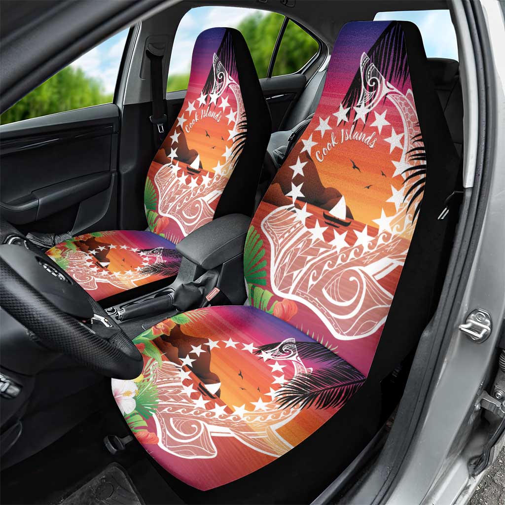 Kia Orana Cook Islands Car Seat Cover Sunset Dream LT7 - Polynesian Pride