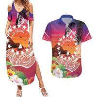 Kia Orana Cook Islands Couples Matching Summer Maxi Dress and Hawaiian Shirt Sunset Dream LT7 Art - Polynesian Pride