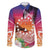 Kia Orana Cook Islands Family Matching Off Shoulder Short Dress and Hawaiian Shirt Sunset Dream