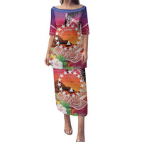 Kia Orana Cook Islands Family Matching Puletasi and Hawaiian Shirt Sunset Dream LT7 Mom's Dress Art - Polynesian Pride