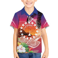 Kia Orana Cook Islands Kid Hawaiian Shirt Sunset Dream LT7 Kid Art - Polynesian Pride