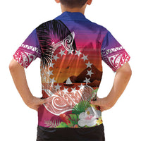 Kia Orana Cook Islands Kid Hawaiian Shirt Sunset Dream LT7 - Polynesian Pride
