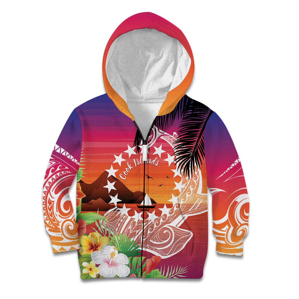 Kia Orana Cook Islands Kid Hoodie Sunset Dream