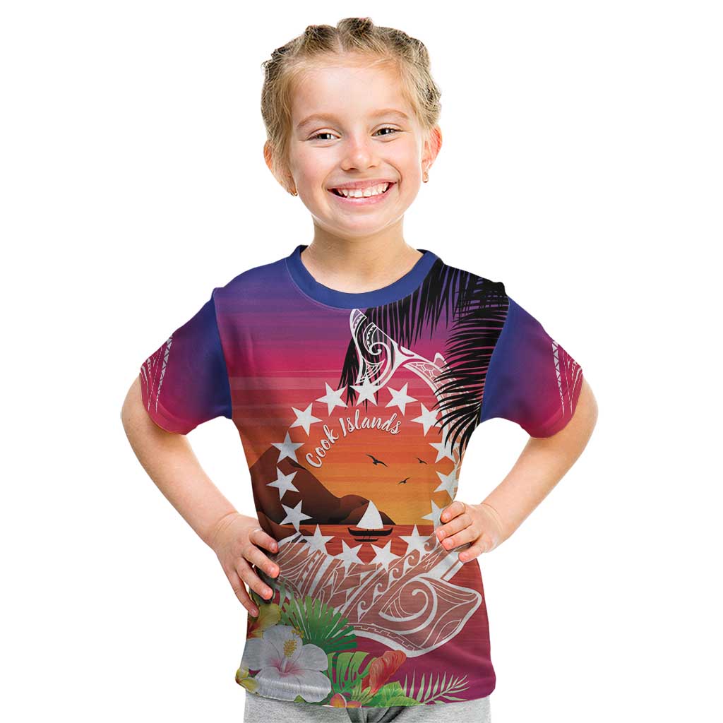 Kia Orana Cook Islands Kid T Shirt Sunset Dream LT7 Art - Polynesian Pride