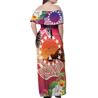 Kia Orana Cook Islands Off Shoulder Maxi Dress Sunset Dream