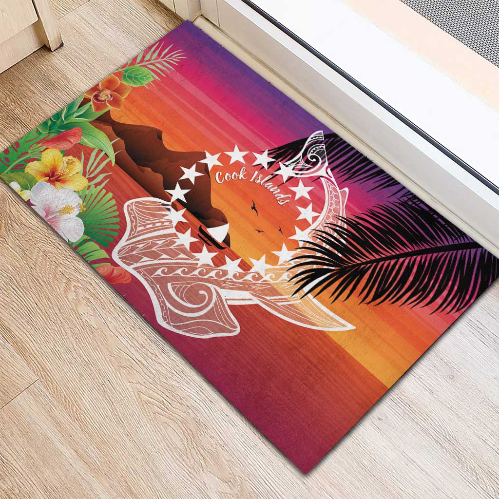 Kia Orana Cook Islands Rubber Doormat Sunset Dream LT7 - Polynesian Pride
