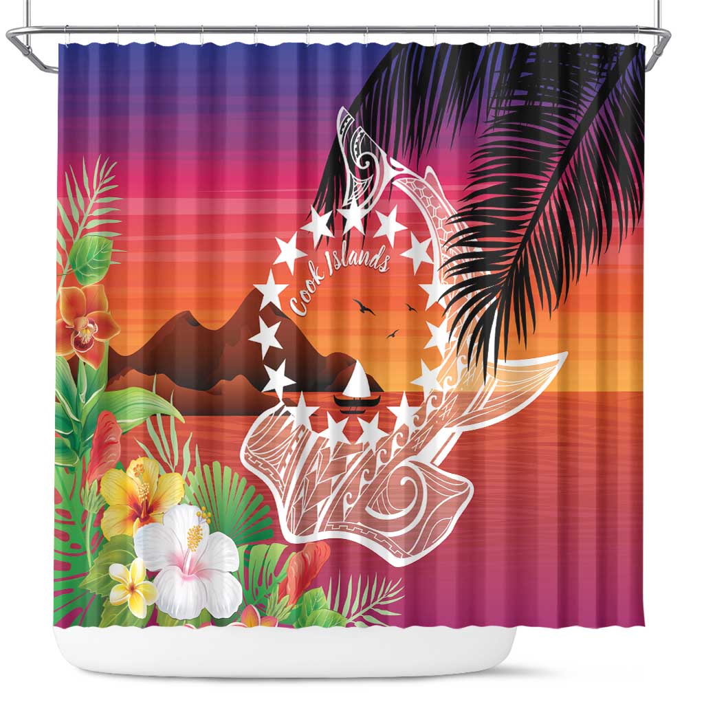 Kia Orana Cook Islands Shower Curtain Sunset Dream