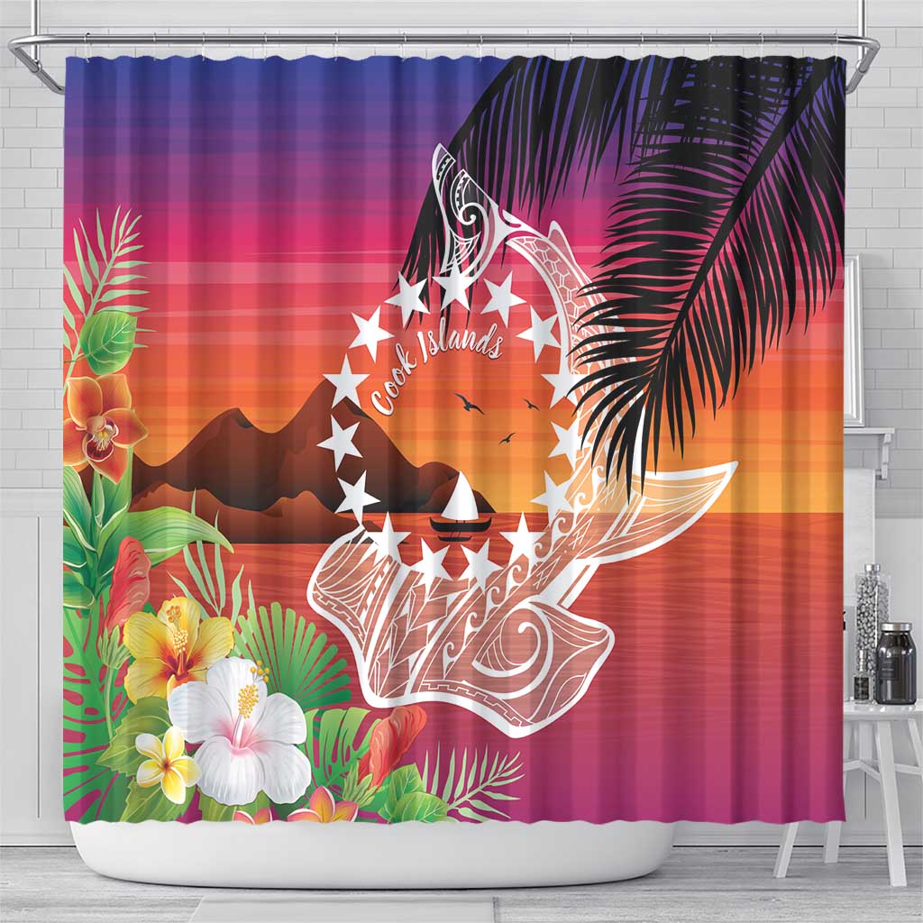 Kia Orana Cook Islands Shower Curtain Sunset Dream