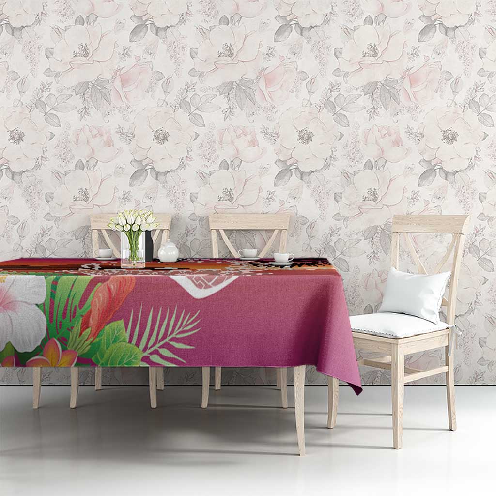 Kia Orana Cook Islands Tablecloth Sunset Dream LT7 - Polynesian Pride