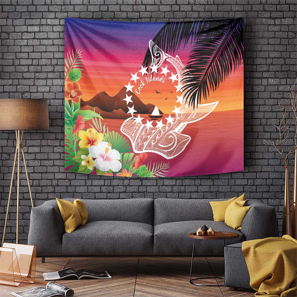 Kia Orana Cook Islands Tapestry Sunset Dream LT7 Art - Polynesian Pride